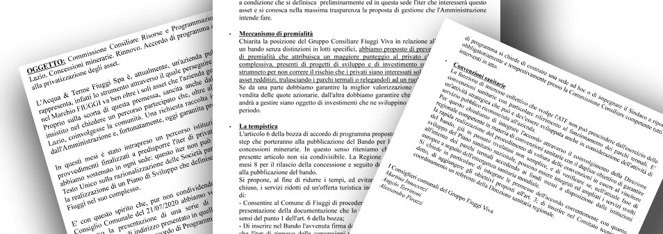 Accordo di Programma Proposte Fiuggi Viva